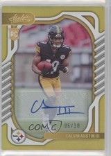 2022 Absolute Rookies Spectrum Gold Signatures 6/10 Calvin Austin III Auto 1ff1