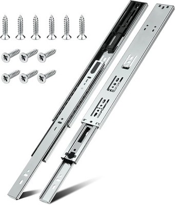 HBL 1 Pair Soft Close Drawer Slides 22'' Heavy Duty 200lb Ball Bearing Open Box