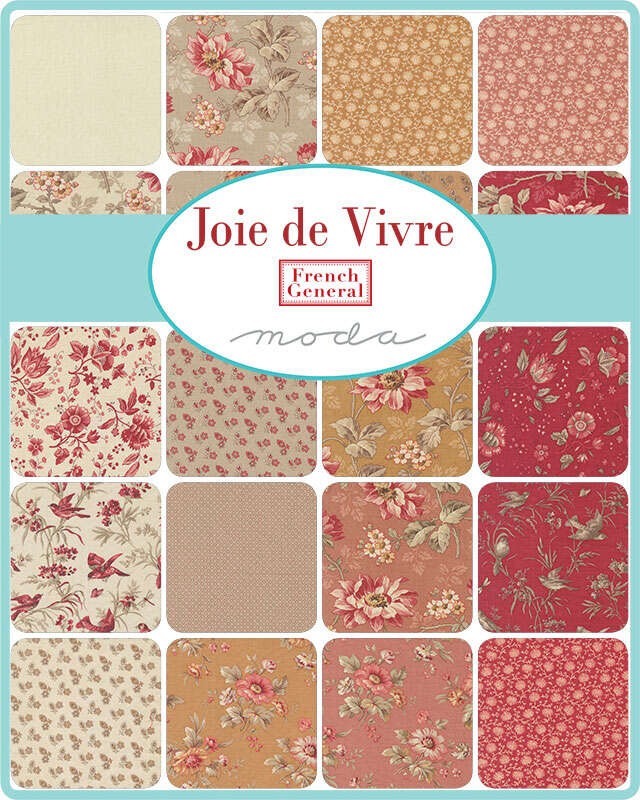 Moda JOIE DE VIVRE Rouge 13982 13 Quilt Fabric BTY French  General.