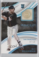 2016 Panini Immaculate Swatches Button 7/10 Mac Williamson #IS-MW 0b0
