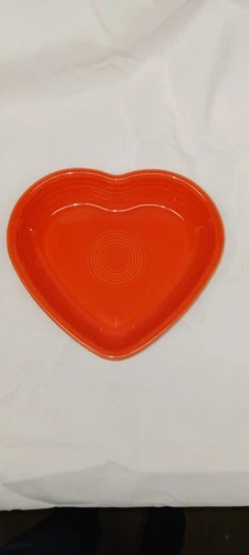 Fiesta Ware Poppy Heart Shaped Candy Bowl