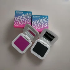 Lot Of 2 Models Own MyShadow Powder Eyeshadow *Black Out 03 & Flamingo 14.