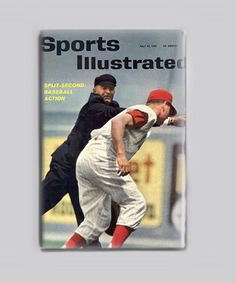 Baseball Split Second Action MLB Sports Illustrated 1961 2''x3'' Fridge MAGNET