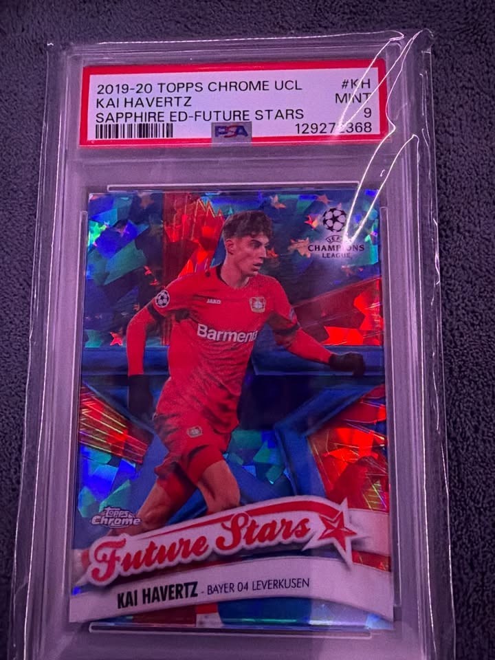 2019-20 Topps Chrome UCL Kai Havertz #KH Sapphire Future Stars PSA 9