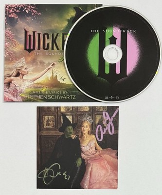 Wicked Dual SIGNED Ariana Grande Cynthia Erivo Photo & CD PSA DNA