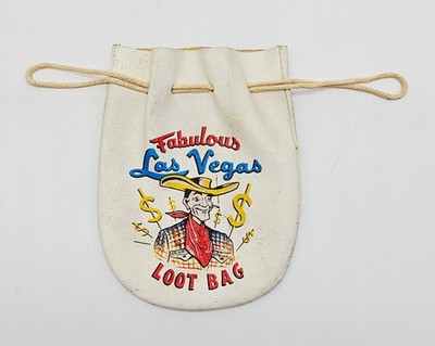 Fabulous Las Vegas Loot Bag Pouch Money Cowboy Gambling Western 1960s Casino