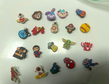 20 pc Multicolor 3D Plastic Shoe Charms to wear on croc- like shoes - unbranded