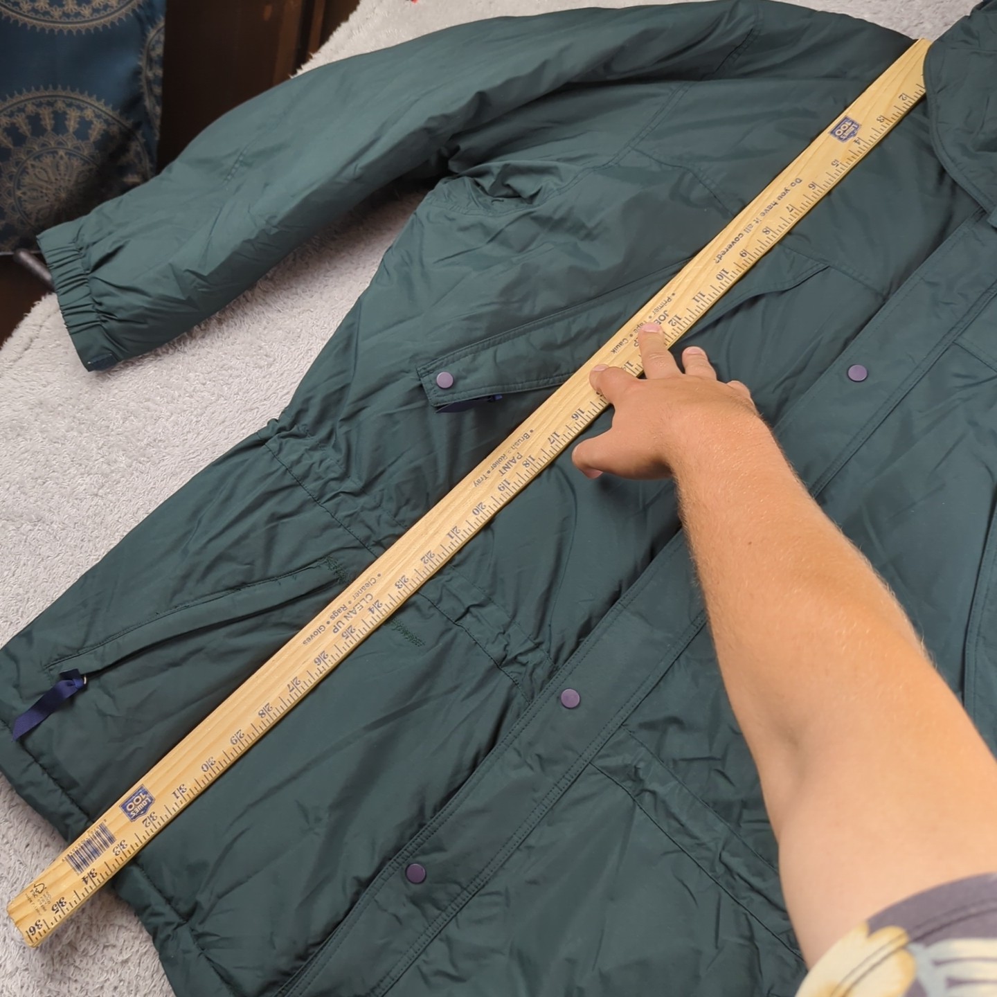 Vintage 90s Patagonia DAS Parka Jacket Mens L Green Hooded 84101 Repaired image 10