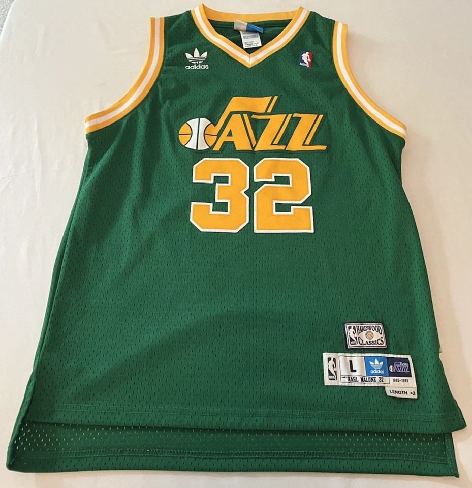 Camiseta Vintage NBA Adidas Utah Jazz YOUTH Grande HWC Karl Malone - Imagem 2 de 4