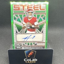 2024 Leaf Trinity Michael Hawkins Jr. Green Steel Auto 1/1 Autograph