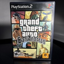 GTA San Andreas Grand Theft Auto Sony PlayStation 2 PS2 *Black Label* W/ Manual