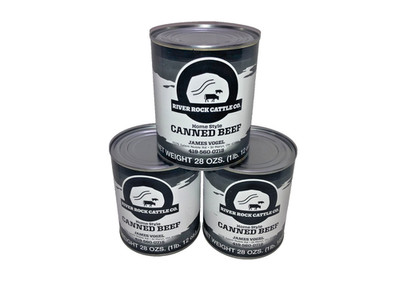 Canned Beef   9 x 28oz Cans | Emergency Survival Food | Farm Raised Angus Beef