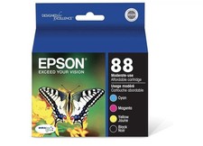 Genuine Epson 88 T088120-BCS DURABrite Ultra Ink 4-Pack Black Color OEM