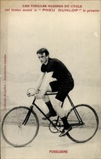 Postcard cyclist Ponscarme, Pneu Dunlop, advertisement - 11372163