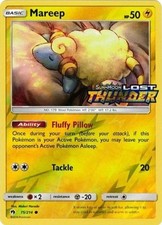 Mareep - 75/214 - Pokemon Lost Thunder Sun & Moon Holo Stamped Card MP on eBay