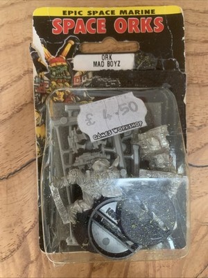 Warhammer 40k Space Ork Mad Boyz Blister NOS OOP Rare (Ms2)