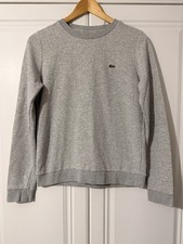 Image of Women’s Lacoste Sport (38) Uk 10 Sweatshirt Grey NWOT Crocodile Logo Crewneck