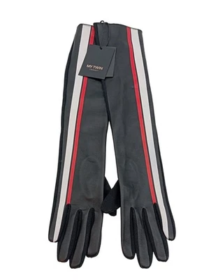 TWIN SET MY TWIN Gants en similicuir Dames Gants noir style décontracté - Photo 1/4