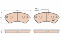 1 X Bremsbelagsatz BremsbeläGe TRW GDB1982 FüR Fiat
