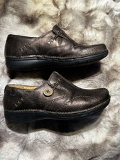  Clark's unstructured womens loafer shoes, Size 6M Loafer Bronze Brown 