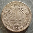 1921 Mexico 20 Centavos Silver — photo from another recent sale