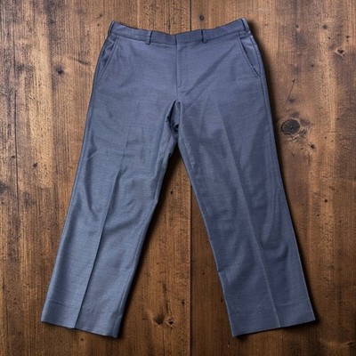 Brooks Brothers Regent Reda Italian Merino Wool Dress Pants Blue Mens 36x26