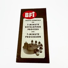 BFI Photo-Chemicals 7-Minute Developing Process Photography Brochure Vintage