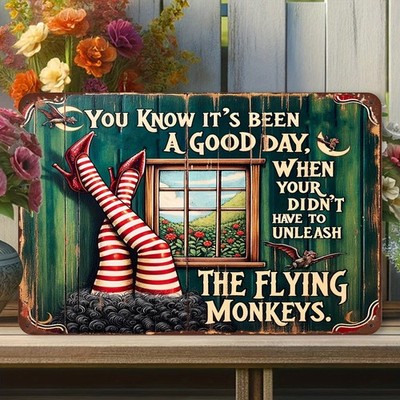 The Wizard of Oz Art Set] Flying Monkey Tin Metal Signs Home Décor 8x12 