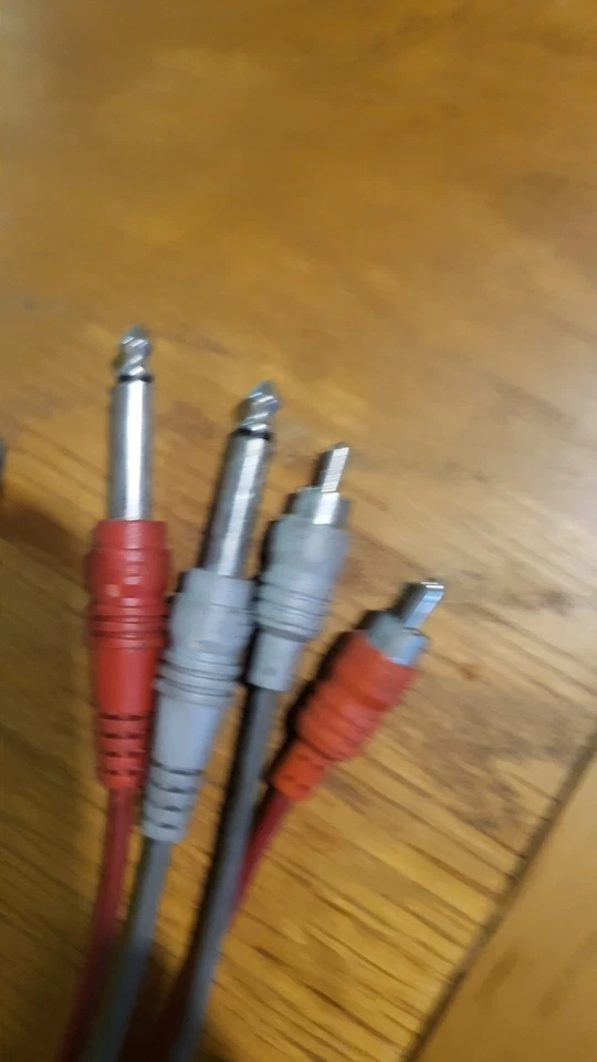 2 X Fostex 1.5m  Patch Connector audio Cable  Wires 6.25mm Jack To Phone Male.  - Image 2 of 4