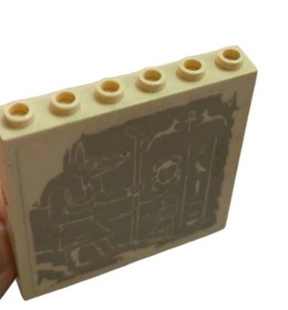 LEGO Indiana Jones The Lost Tomb Pharaoh Egyptian Hieroglyph Panel Tan Wall 7621