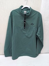 Callaway Quarter Zip UPF 50 Collared Pullover Pocket Sagebrush Green Sz 2XL AM11