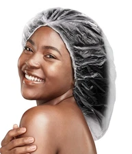 10Pcs XL Oversized Disposable Plastic Shower Cap for Long Braids, Dreadlocks ...
