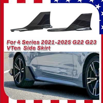 Fits 2021-2025 BMW 4 Series 430i G22 G23 Side Skirt Splitter Set Side Under Skit