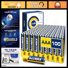 100 Count AAA Alkaline Batteries - Ultra Long-Lasting, Leakproof, 10-Year Shelf