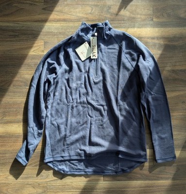 NWT Ibex Men s XXL Shak Jacket Quarter Zip Merino Wool Blue