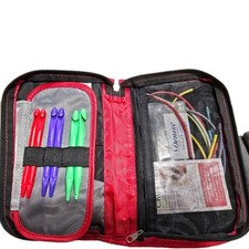 Denise Interchangeable Crochet 12 Hook Set 6 Cords 4 Buttons Canvas Case NEW
