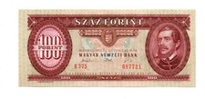 100 FORINT  AUNC-UNC   BANKNOTE  FROM  HUNGARY  1993  PICK-174b