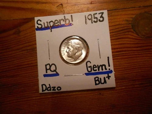 1953 Roosevelt Dime Gem BU+ SUPERB!!! PQ!!!! BLAZER!!!!!