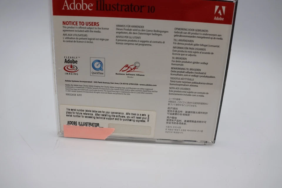 Adobe Illustrator 10 Mac With Serial Number CD Vintage with Serial Number- Duts - Image 3 of 4