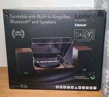 Lenco LS-600WA Turntable with Speakers Bluetooth Built-in Amplifier