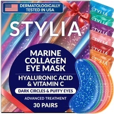 Collagen & Vitamin C under Eye Patches for Puffy Eyes & Dark Circles - Depuffing