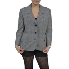 Vintage Lauren Ralph Lauren Glen Plaid Blazer Jacket Sz 10 Equestrian Wool blend