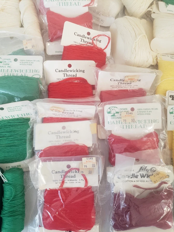 50 Skeins Candlewicking Thread Down on the Farm Lily Etc New and Partially Used - Image 2 of 4