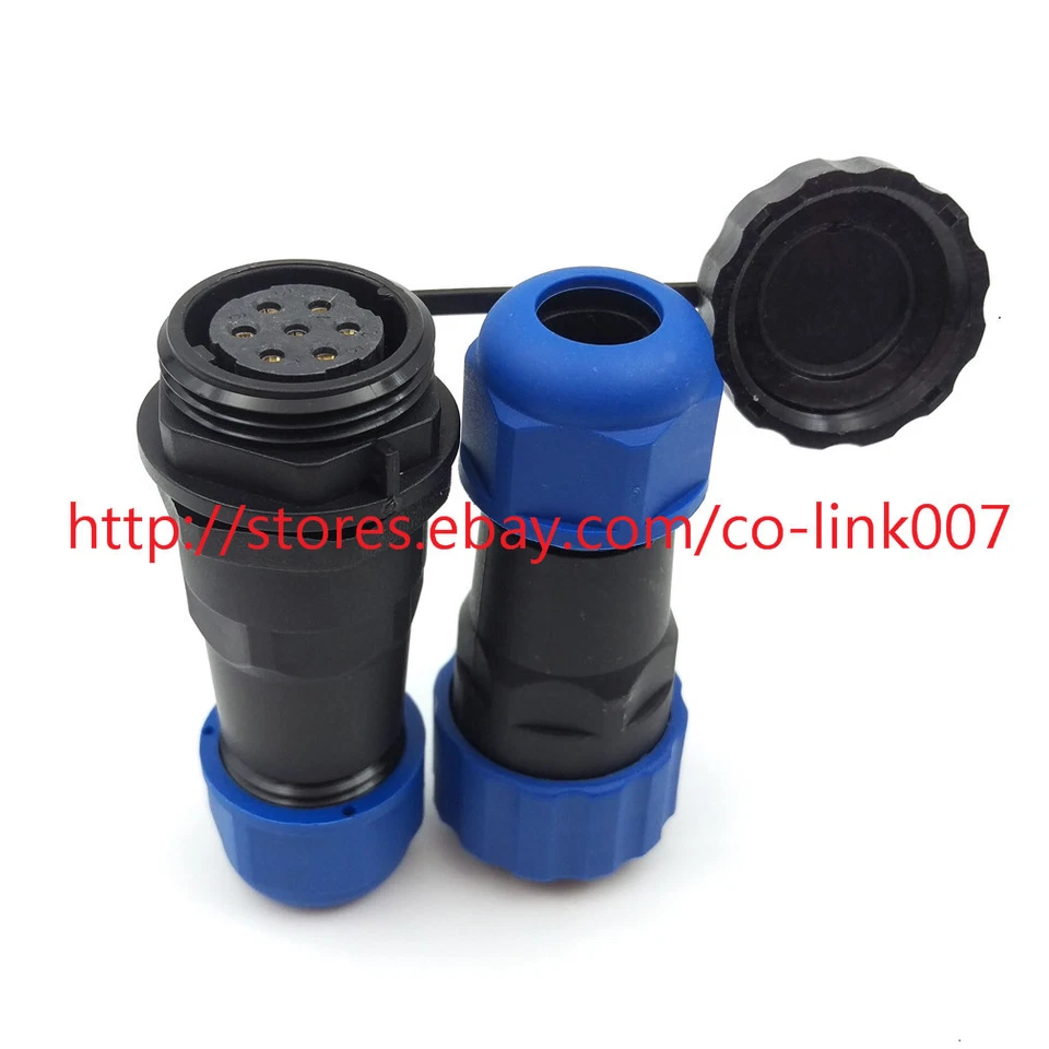 SD20 7pin Waterproof Connector,10A 250V High Voltage Panel Mount Power Connector - Image 3 of 4