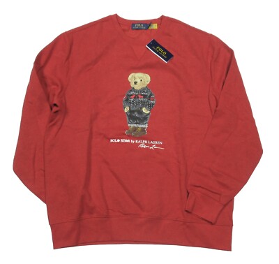 Polo Ralph Lauren Men's Red Holiday Bear Graphic Fleece