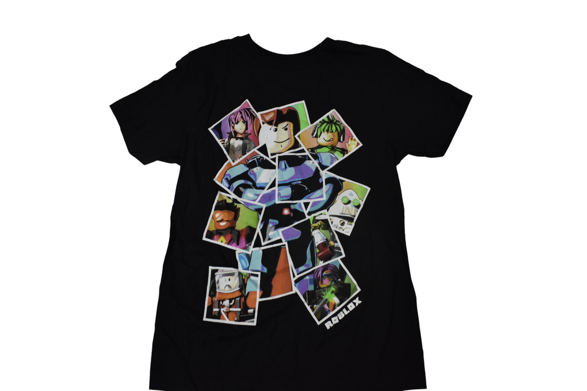 Roblox Youth Boys Multiple Roblox Characters Black Tee Shirt New 2XL