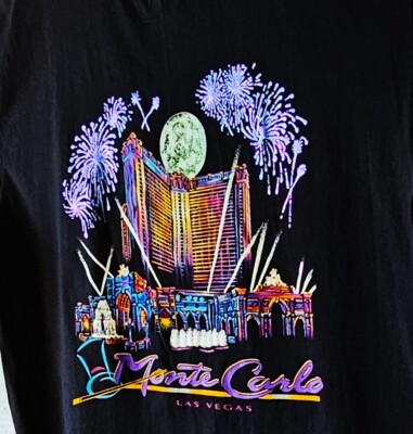 Vintage Monte Carlo Las Vegas T-Shirt Tee NEW w/o Tags Exceptional 3-D Graph 2XL