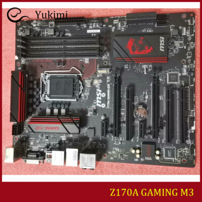 FOR MSI Z170A GAMING M3 LGA1151 DDR4*4 64GB HDMI DVI-D ATX Motherboard Test OK