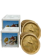 6 Inch Bamboo Steamer Cooker (2 PACKS)
