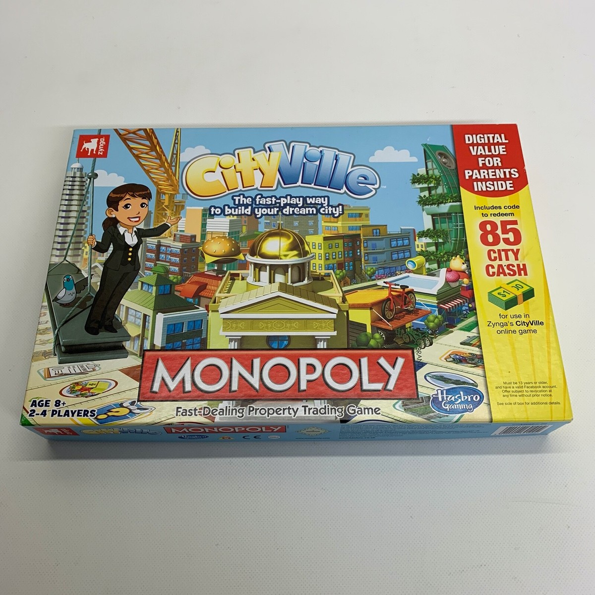 Jogo de tabuleiro Zynga Cityville Monopoly Novo Selado